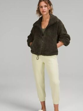 Lululemon Olive Green Teddy Zip-Up Jacket